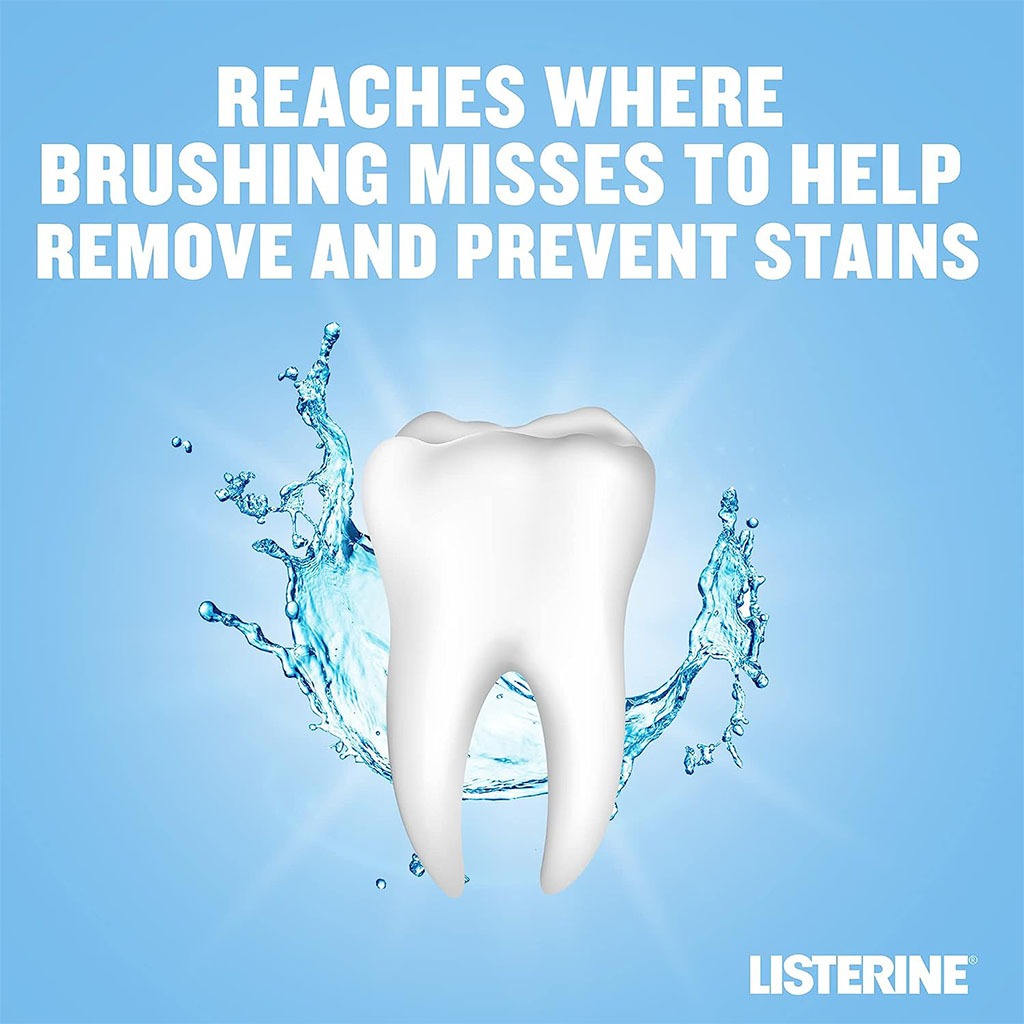 Listerine Advanced White Mouthwash With Zero Alcohol, Milder Taste, Spearmint Flavor, 250ml