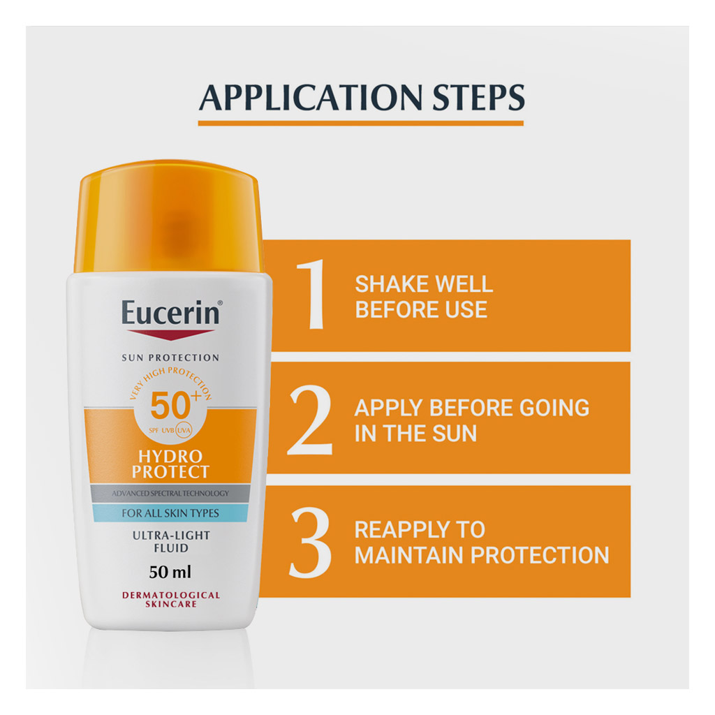 Eucerin Sun Face Hydro Protect SPF 50+ Ultra Light Fluid Sunscreen 50ml
