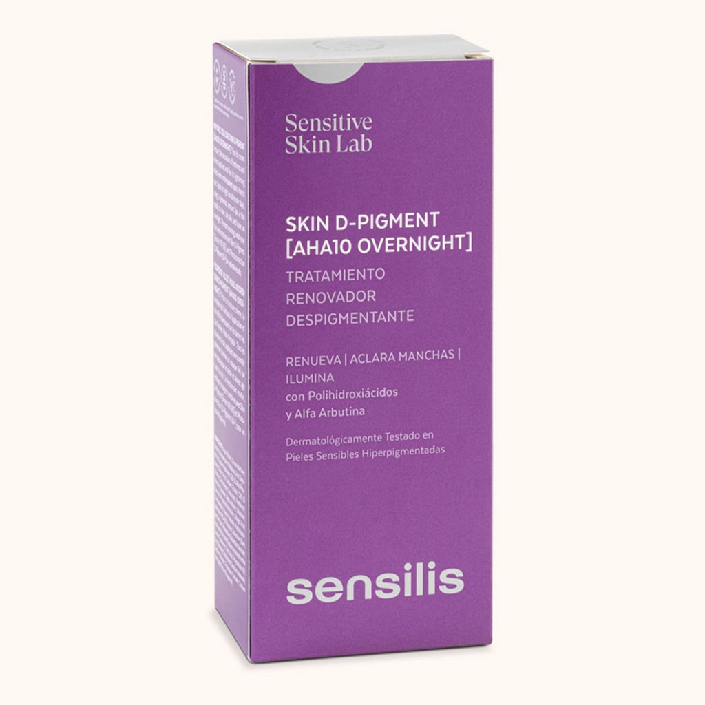 Sensitive Skin Lab Sensilis Skin D-Pigment AHA10 Overnight Renewal Depigmenting Treatment Cream 30ml