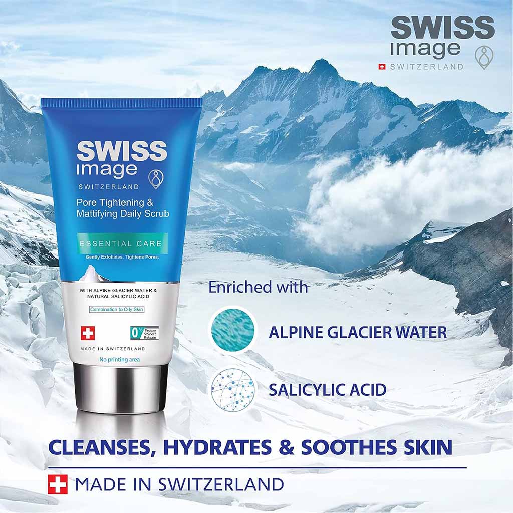 Swiss Image Essential Care Pore Tightening & Mattifying Daily Scrub For Combination To Oily Skin Types 150ml