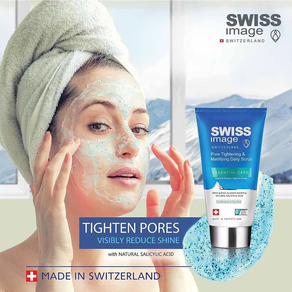 Swiss Image Essential Care Pore Tightening & Mattifying Daily Scrub For Combination To Oily Skin Types 150ml