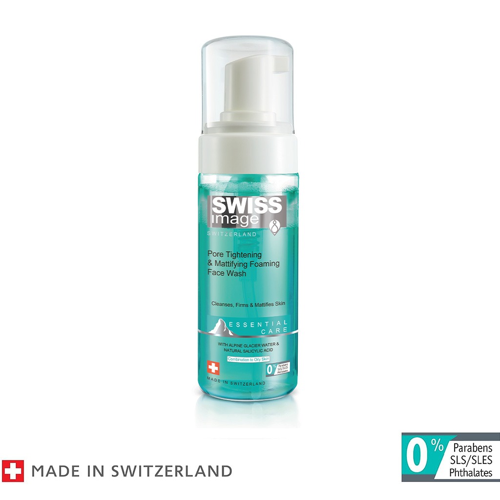 Swiss Image Essential Care Pore Tightening & Mattifying Foaming Face Wash For Combination To Oily Skin Types 150ml