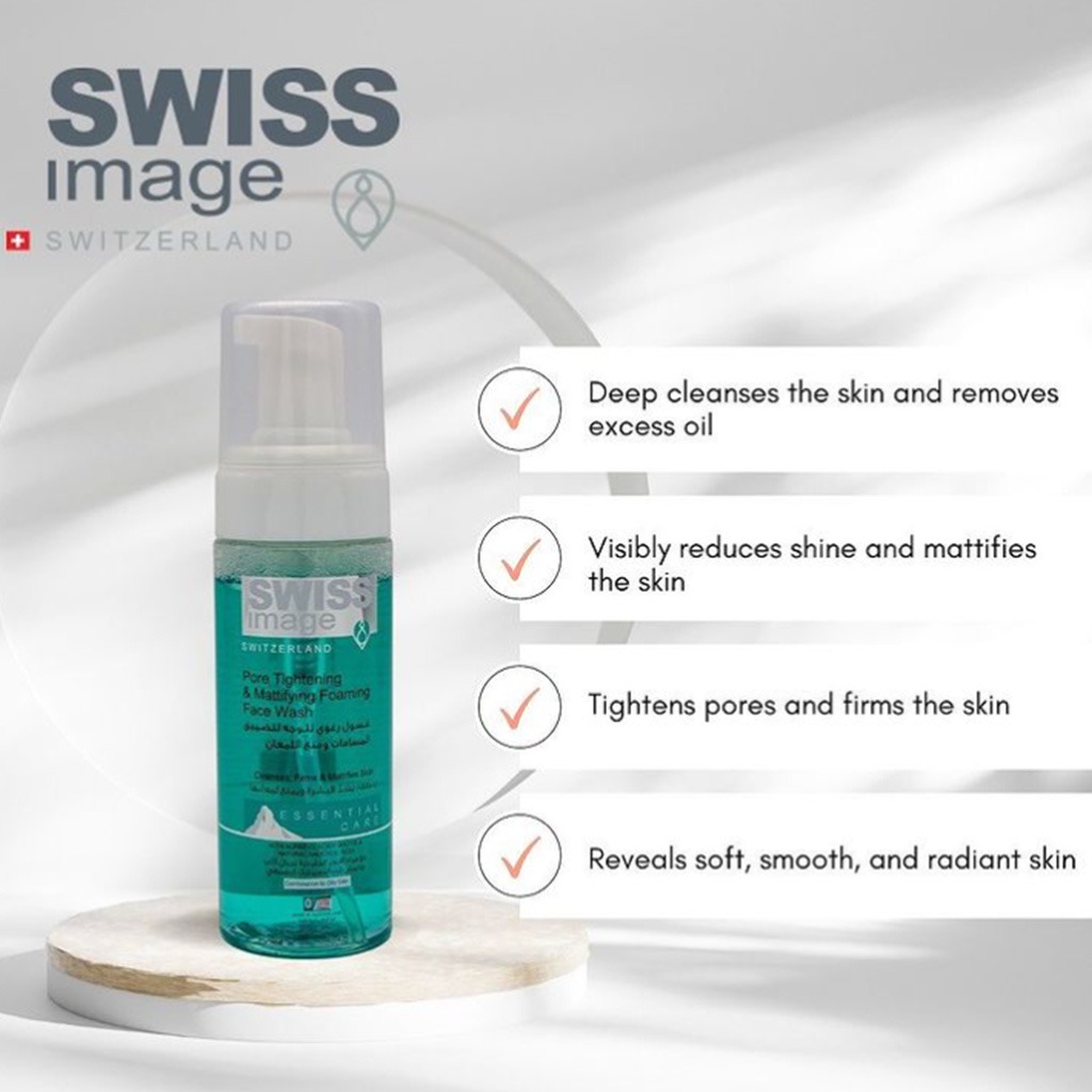 Swiss Image Essential Care Pore Tightening & Mattifying Foaming Face Wash For Combination To Oily Skin Types 150ml