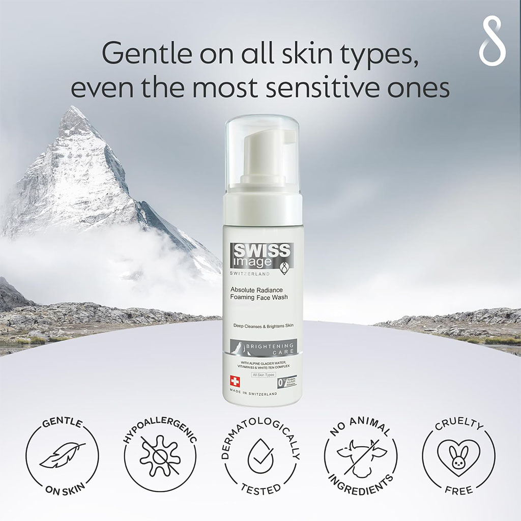 Swiss Image Brightening Care Absolute Radiance Foaming Face Wash For All Skin Types 150ml