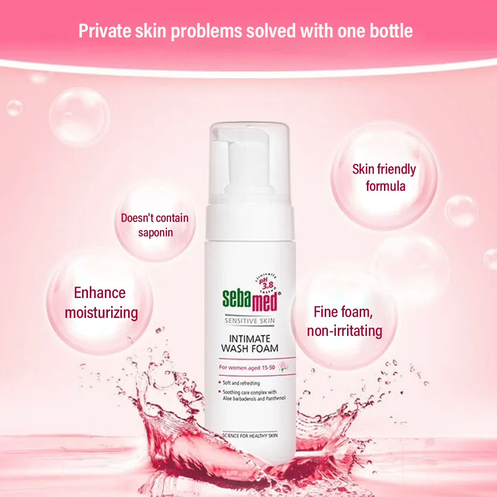 Sebamed Sensitive skin Intimate Wash Foam, Soft & Refreshing 150ml