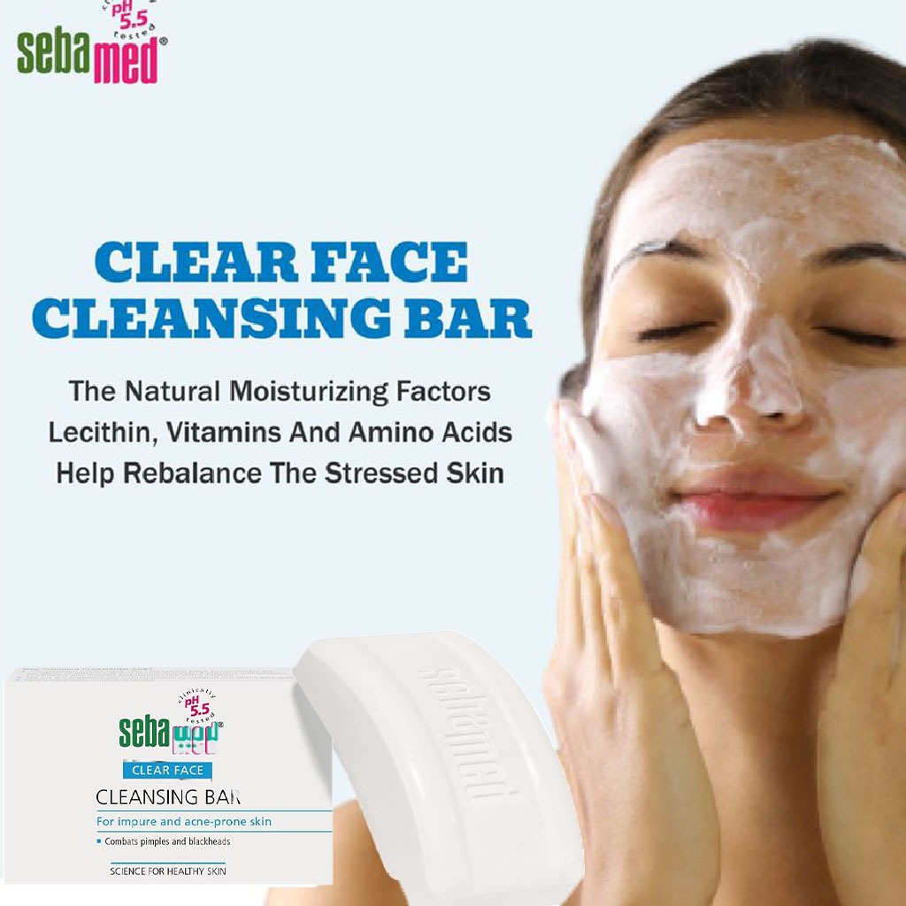 Sebamed Clear Face Cleansing Bar For Impure Acne-Prone Skin & Blackheads 150g
