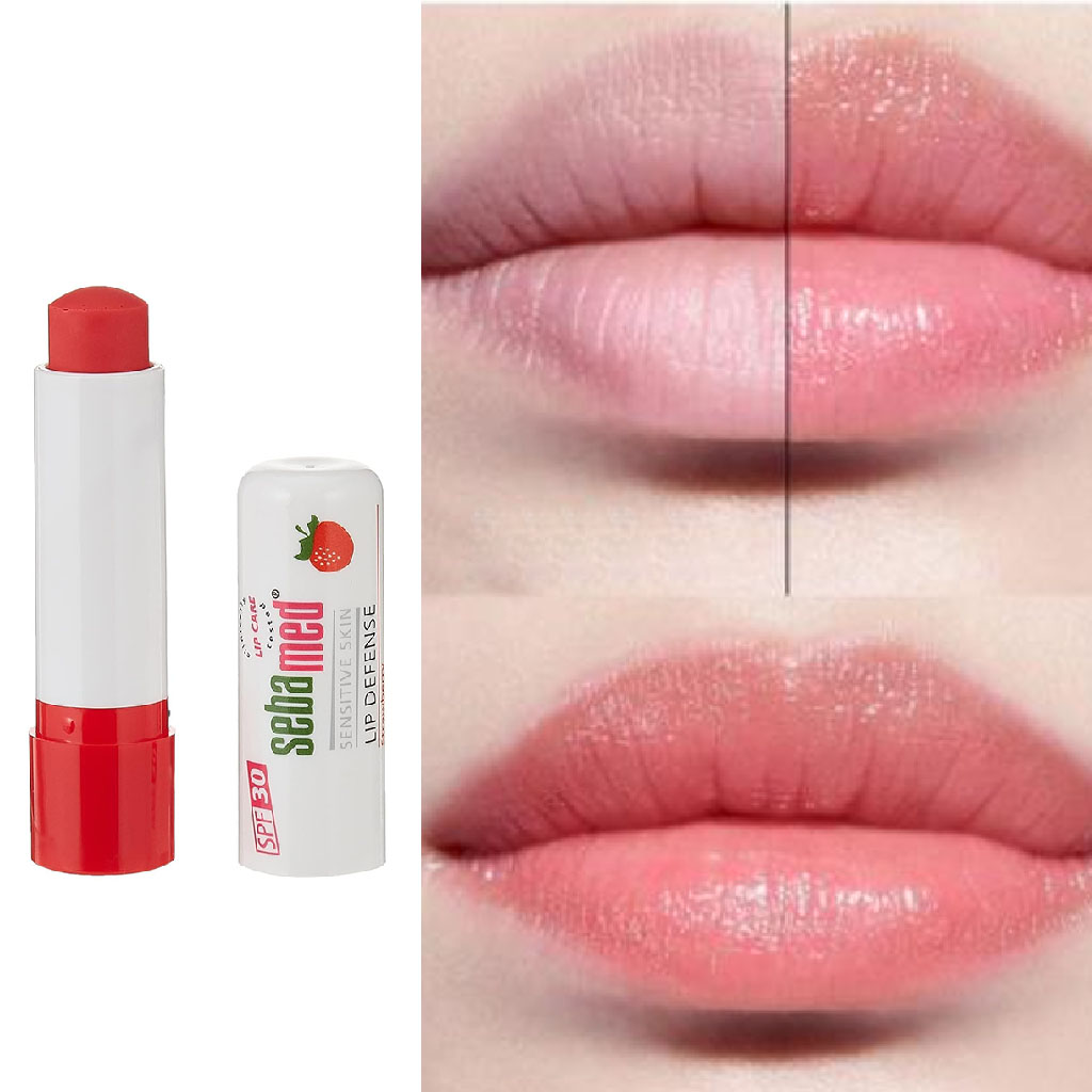Sebamed Sensitive Skin Lip Defense Stick Strawberry With SPF 30 4.8g