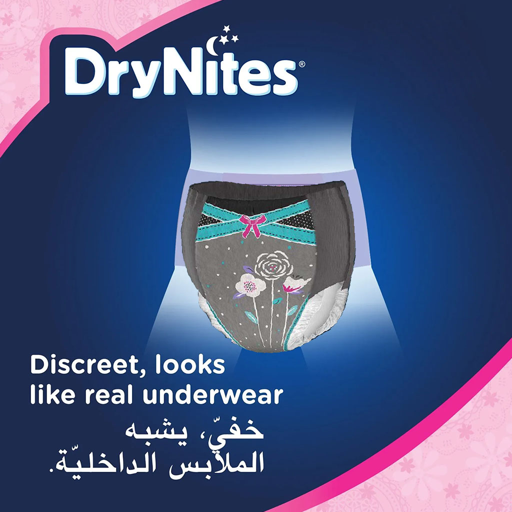 Huggies DryNites Pyjama Pants, 8-15 Years, 27-57Kg, Bed Wetting Diapers For Girls, Jumbo Pack of 13's