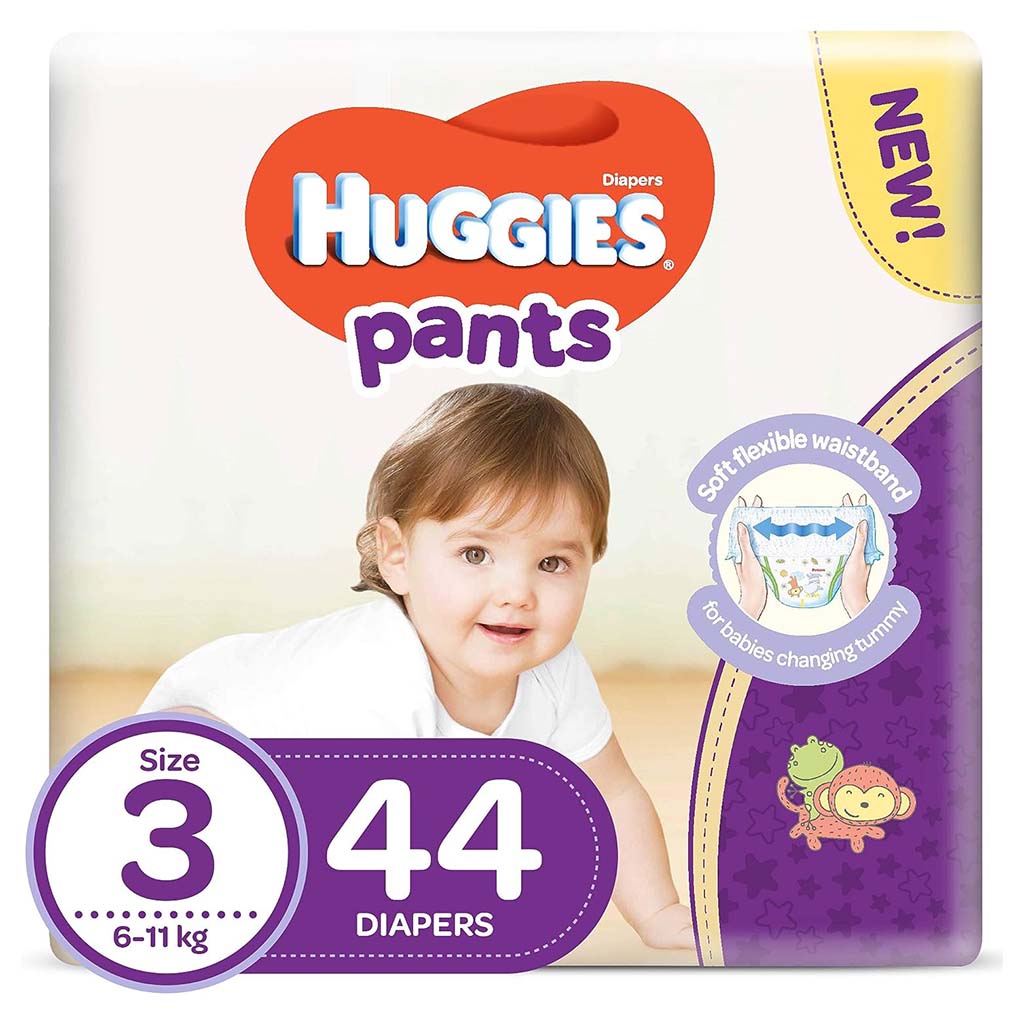 Huggies Baby Diaper Pants, Size 3, 6-11Kg, Pack of 44's