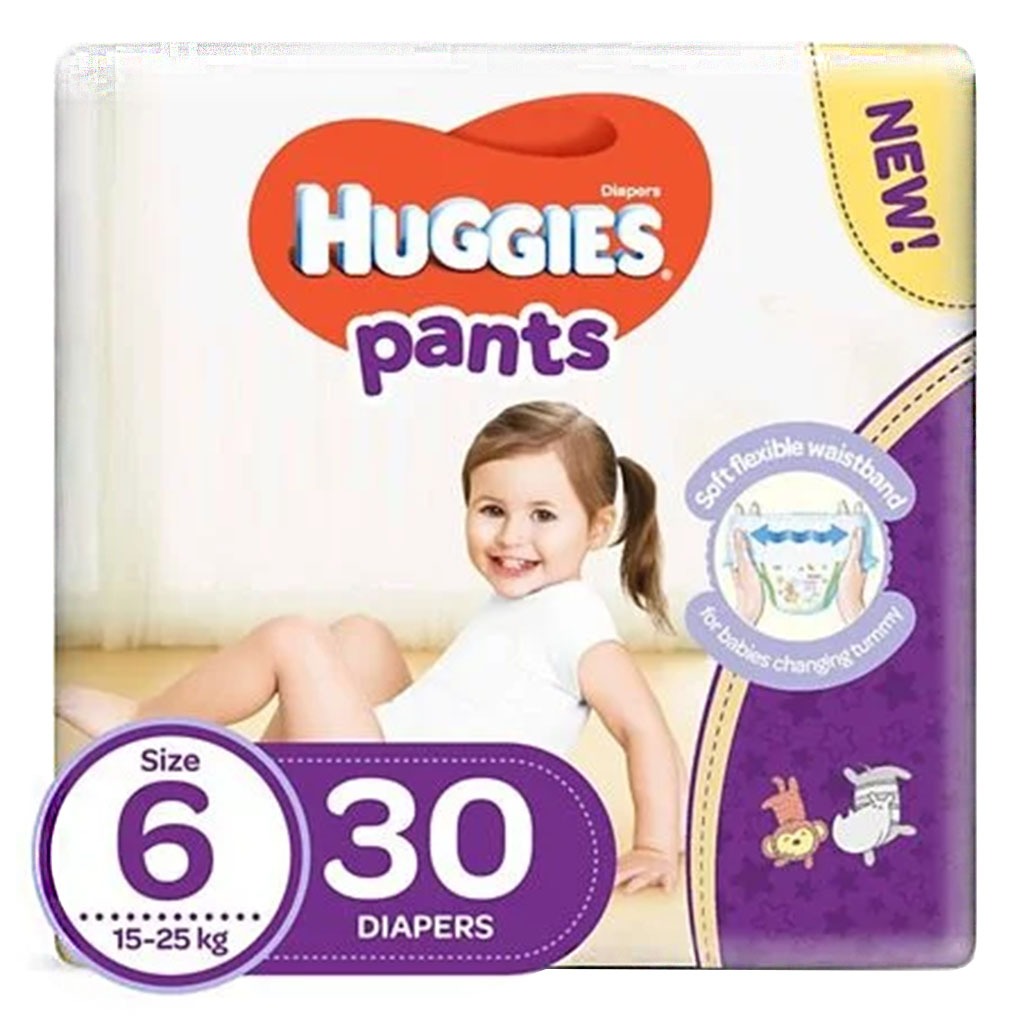 Huggies Baby Diaper Pants, Size 6, 15-25Kg, Pack of 30's
