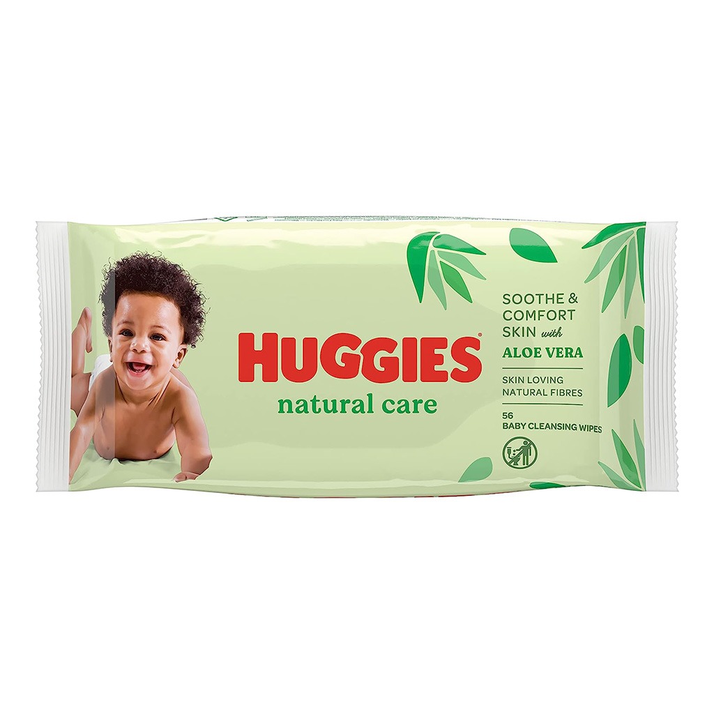 Huggies Natural Cleansing Baby Wet Wipes With Aloe Vera, Promo Pack of 224's