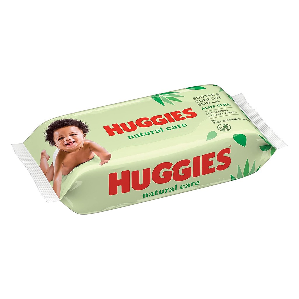 Huggies Natural Cleansing Baby Wet Wipes With Aloe Vera, Promo Pack of 224's