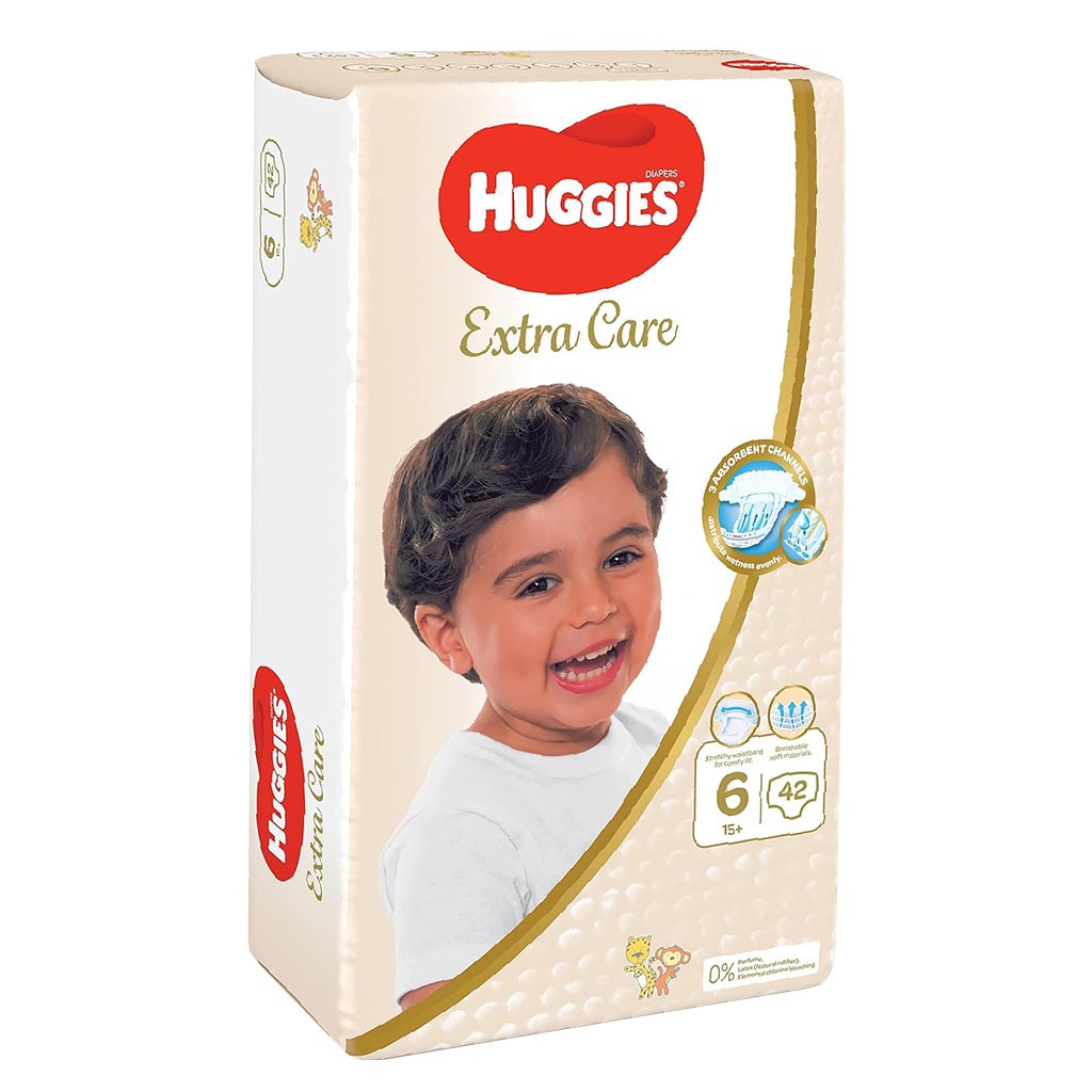 Huggies Extra Care Baby Diapers, Size 6, For 15+kg Baby, Pack of 42's