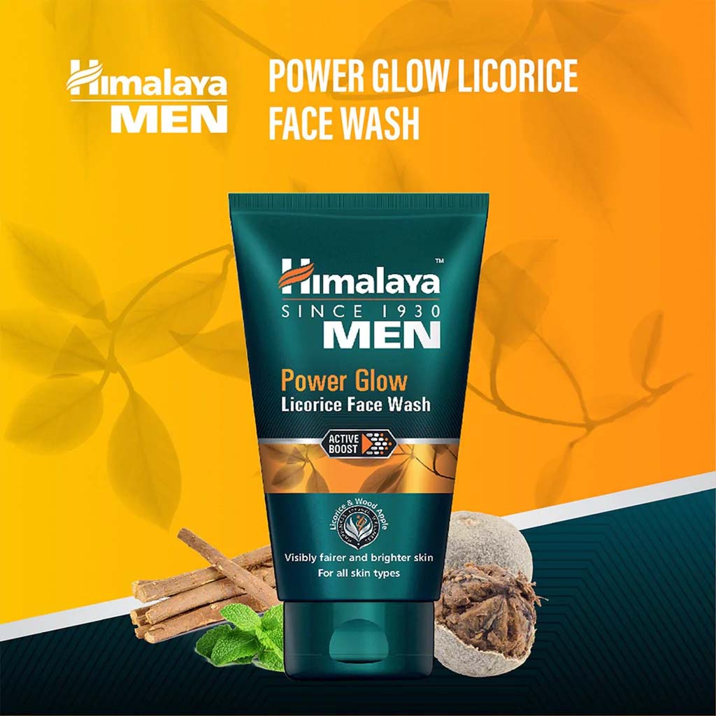 Himalaya Men’s Power Glow Active Boost Licorice Face Wash 100ml