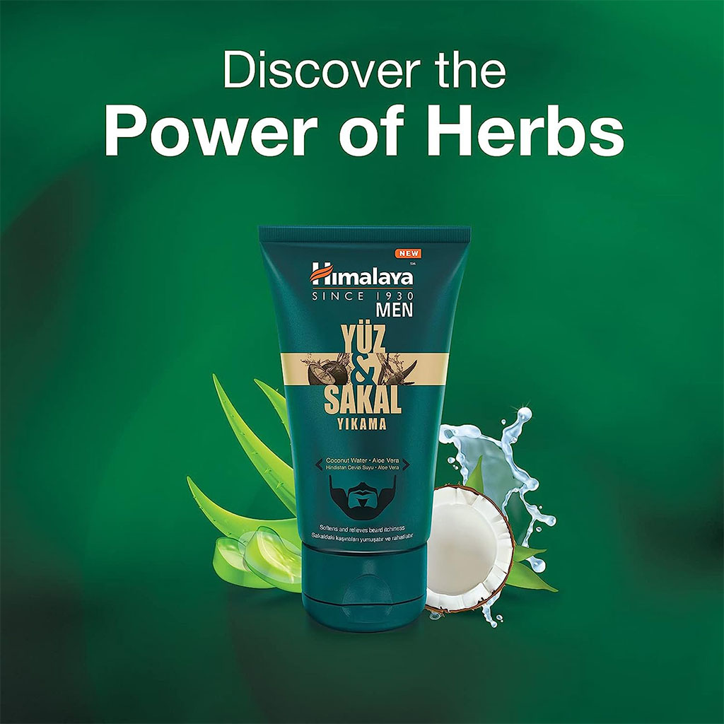 Himalaya Men’s Face & Beard Wash With Coconut Water & Aloe Vera 80ml