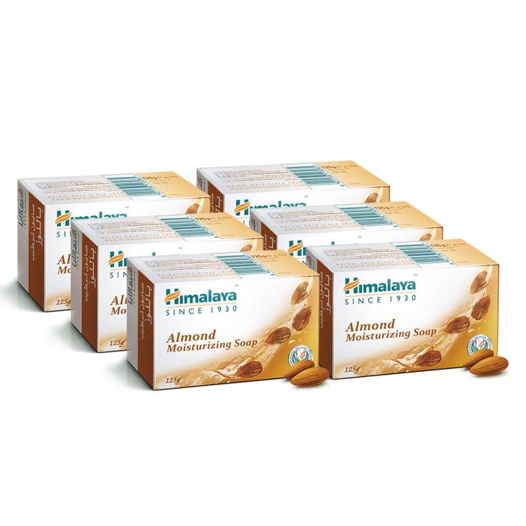 Himalaya Almond Moisturizing Soap 125g, Pack of 6's