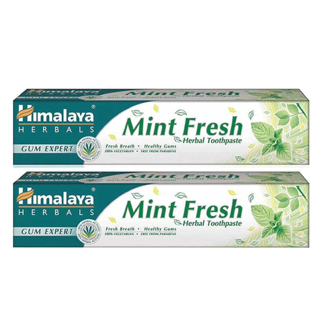 Himalaya Gum Expert Mint Fresh Paraben-Free Herbal Toothpaste Gel 100ml, Pack of 2's