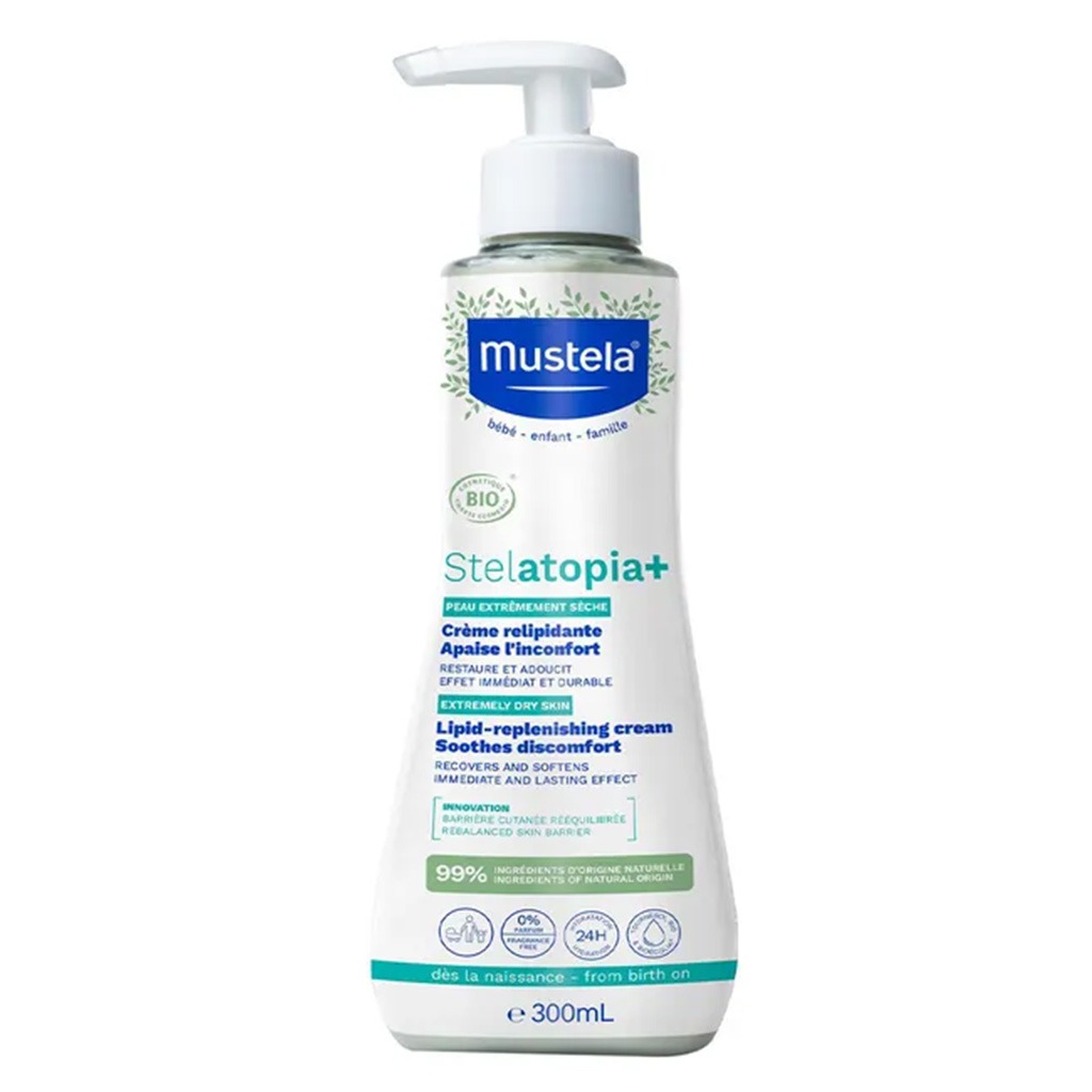 Mustela Stelatopia + Lipid Replenishing Baby Cream For Extremely Dry Skin 300ml