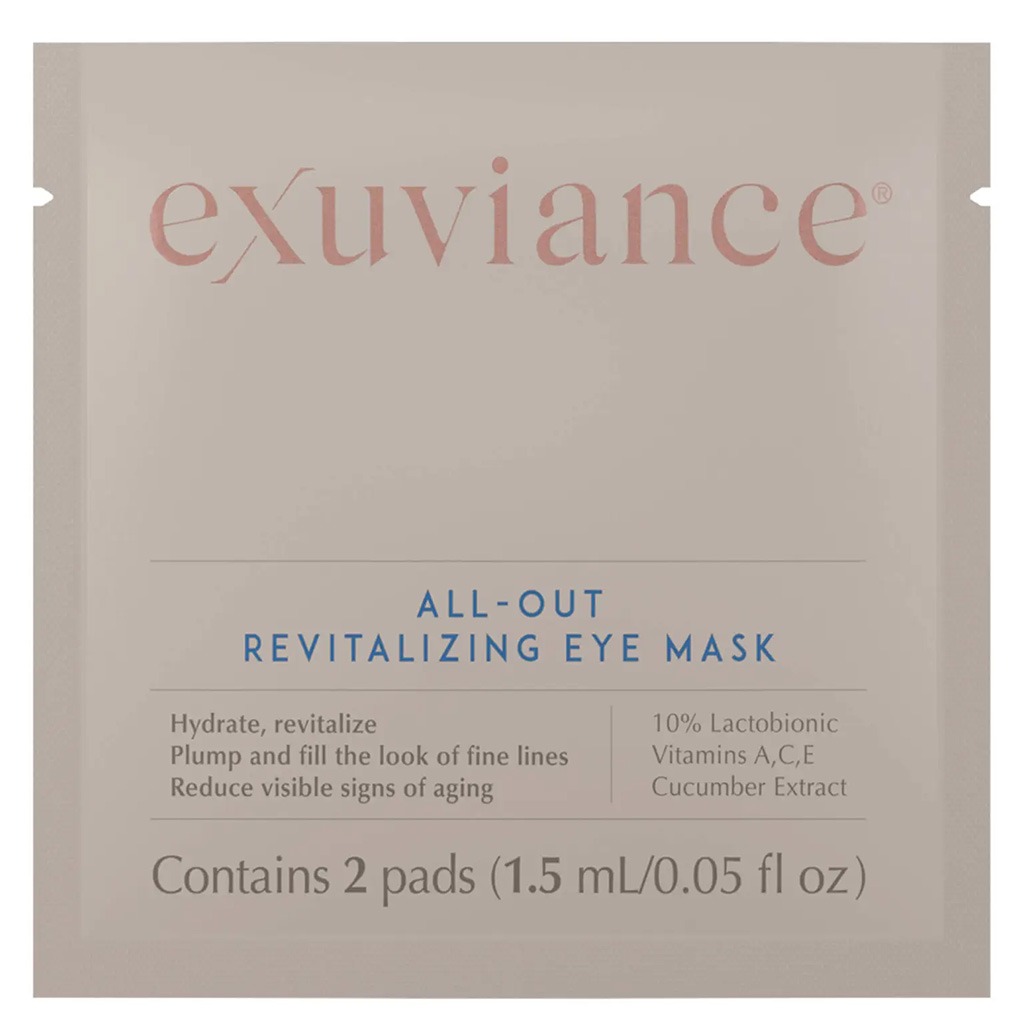 Exuviance All-Out Revitalizing Anti-Aging Eye Mask Pads 1.5ml, Pack of 2 Pads per 12 Packets