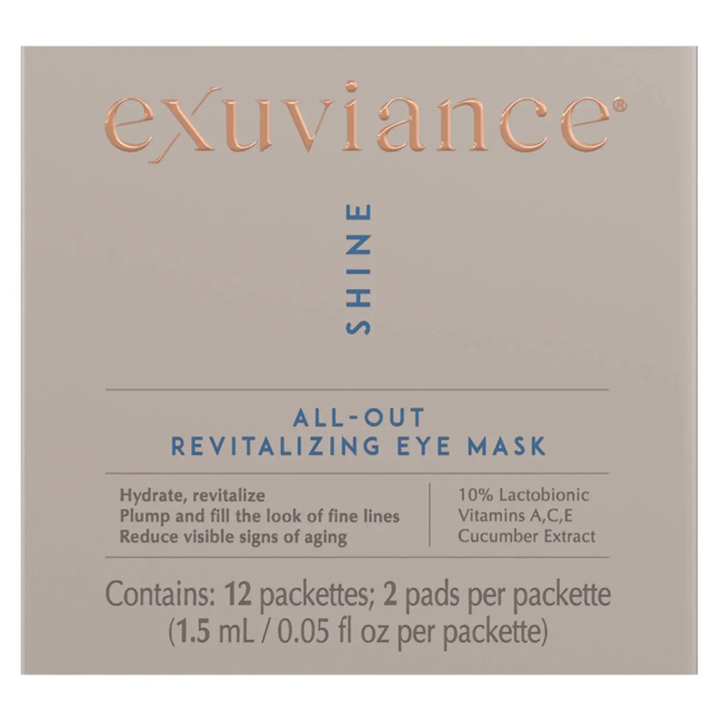 Exuviance All-Out Revitalizing Anti-Aging Eye Mask Pads 1.5ml, Pack of 2 Pads per 12 Packets