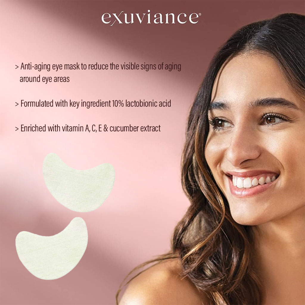 Exuviance All-Out Revitalizing Anti-Aging Eye Mask Pads 1.5ml, Pack of 2 Pads per 12 Packets