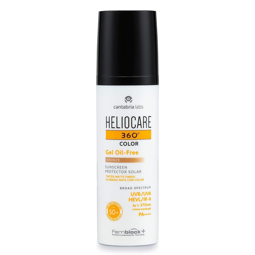 Heliocare 360° Gel Oil-Free Broad Spectrum Tinted Sunscreen With SPF50+ & PA++++ - Bronze 50ml