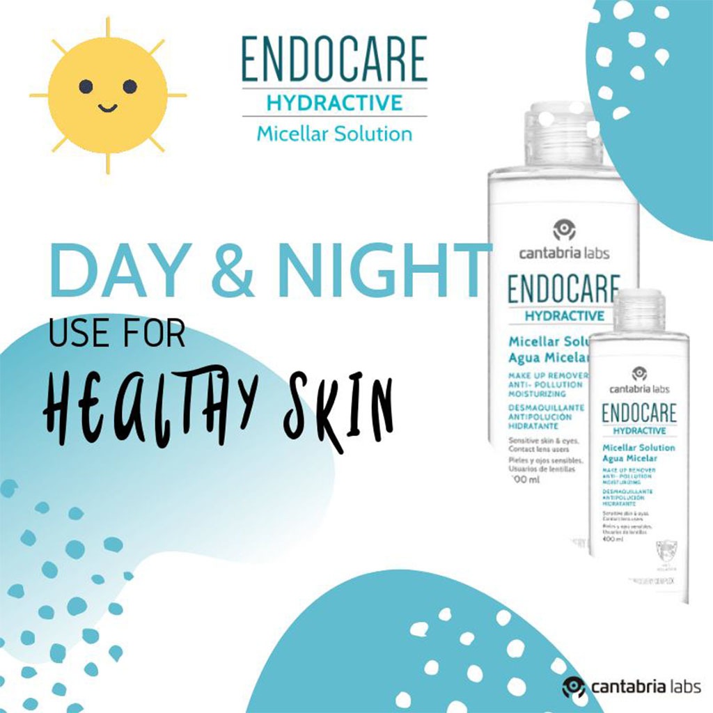 Endocare Hydractive Moisturizing Make-up Remover Micelar Solution For All Skin Types 400ml
