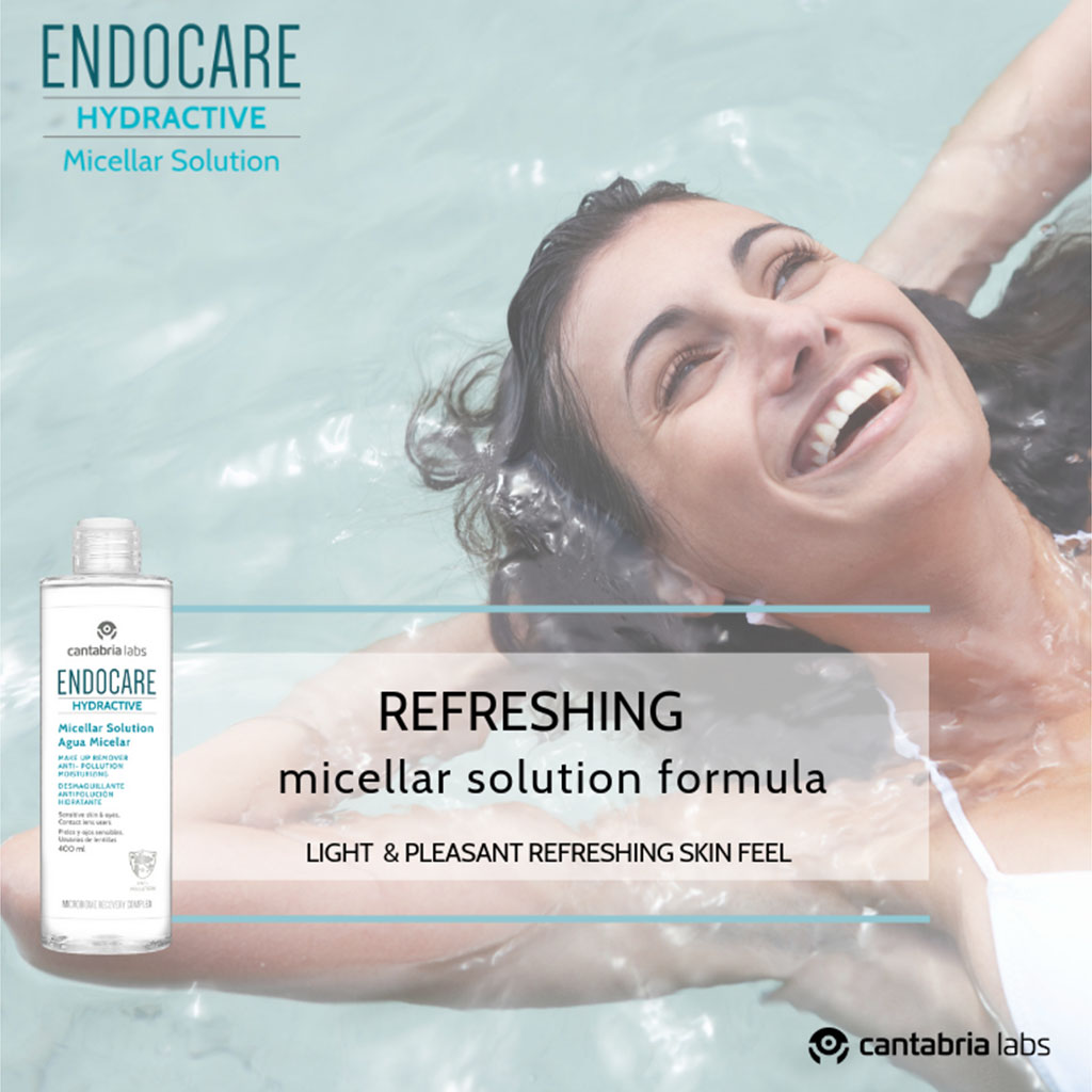 Endocare Hydractive Moisturizing Make-up Remover Micelar Solution For All Skin Types 400ml