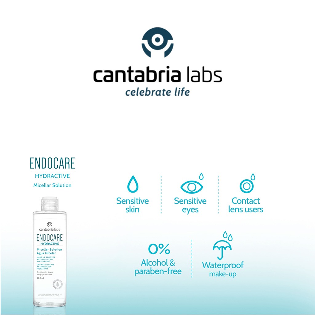 Endocare Hydractive Moisturizing Make-up Remover Micelar Solution For All Skin Types 400ml