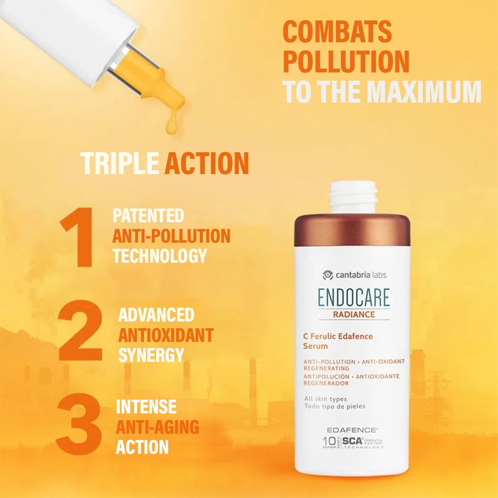 Endocare Radiance C Ferulic Edafence Anti-oxidant Anti-pollution Regenertaing Face Serum For All Skin Types 30ml