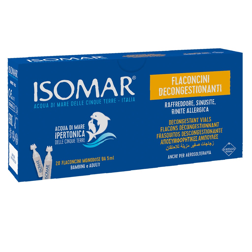 Isomar Nose Decongestant Vials, Pack of 5ml x 20's