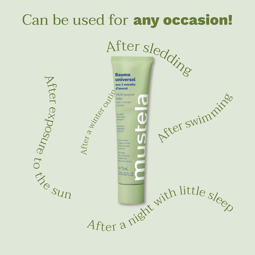 Mustela Bio Organic Multi-Purpose Balm For Baby's Dry Face And Body 75ml