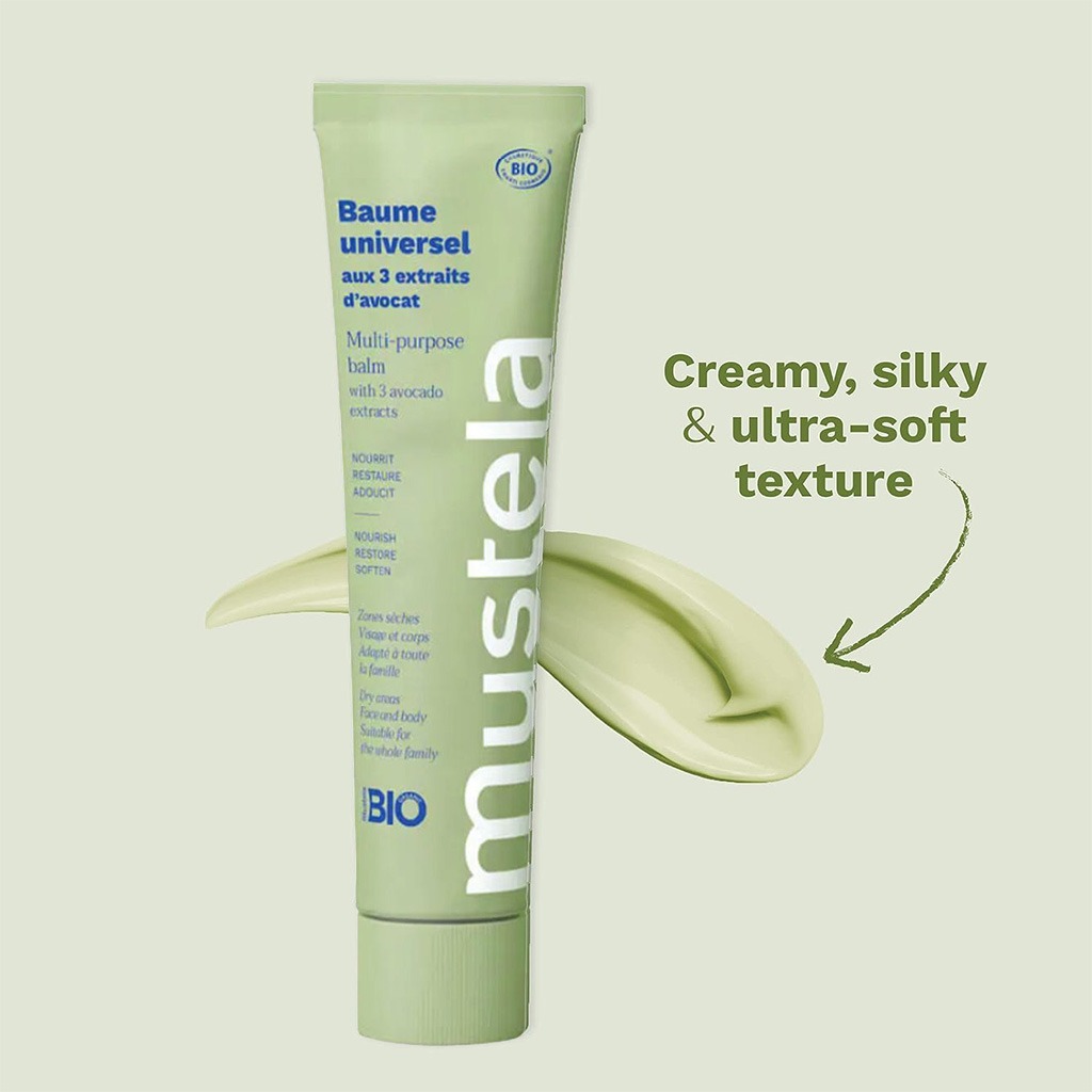 Mustela Bio Organic Multi-Purpose Balm For Baby's Dry Face And Body 75ml