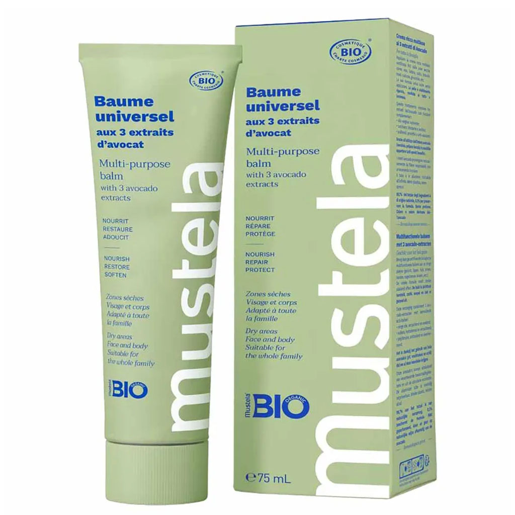 Mustela Bio Organic Multi-Purpose Balm For Baby's Dry Face And Body 75ml