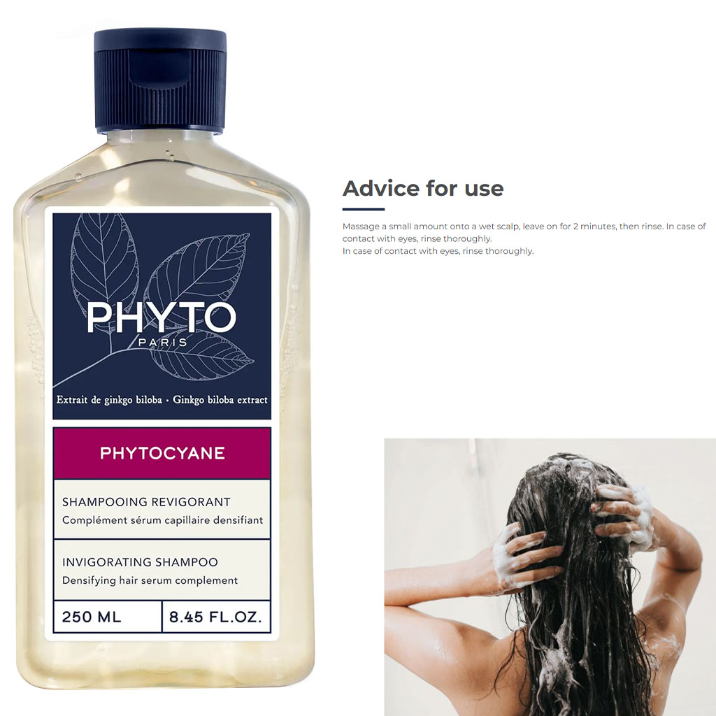 Phyto Phytocyane Invigorating Shampoo For Women 250ml