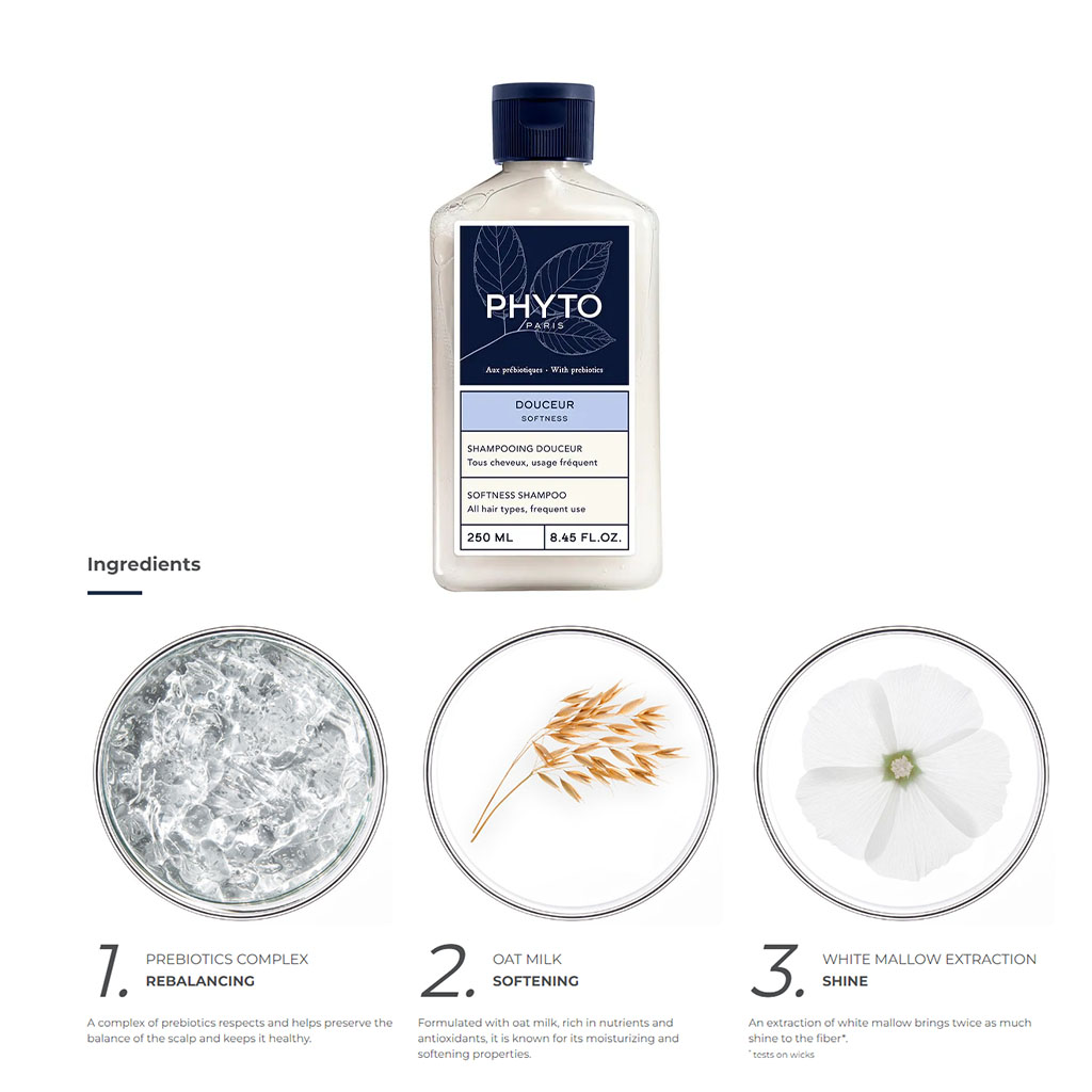 Phyto Douceur Softness Shampoo For All Hair Types 250ml