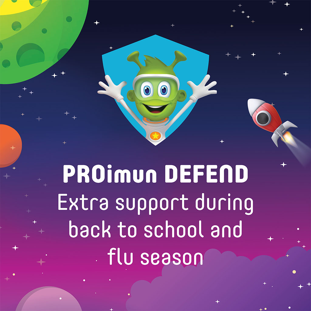 Martians PROimun Defend Kids Immune Support Supplement Chewable Tablets For 3+ Years, Pack of 30's