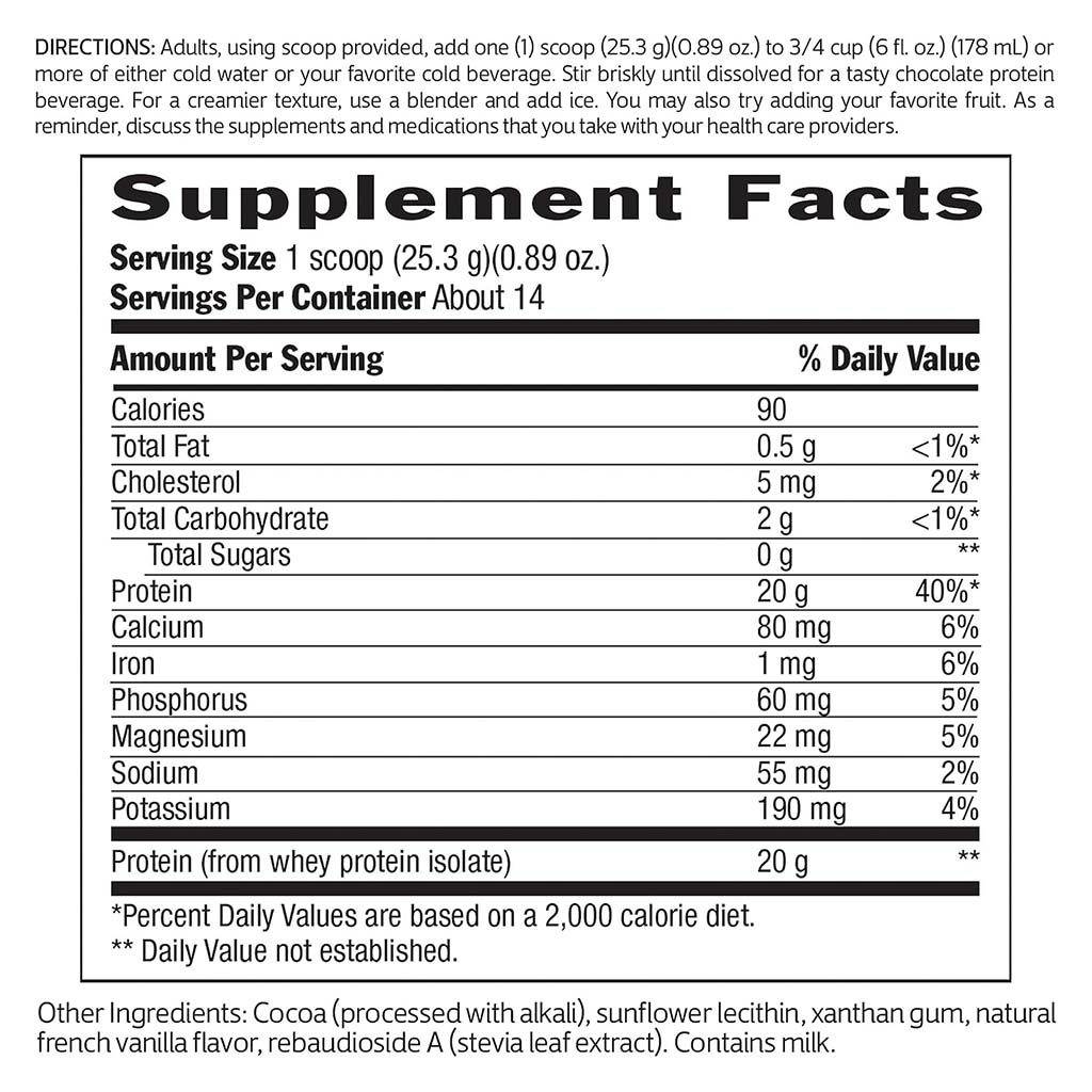 Biochem Sugar-Free 100% Whey Isolate Protein Powder - Chocolate Flavor 355g