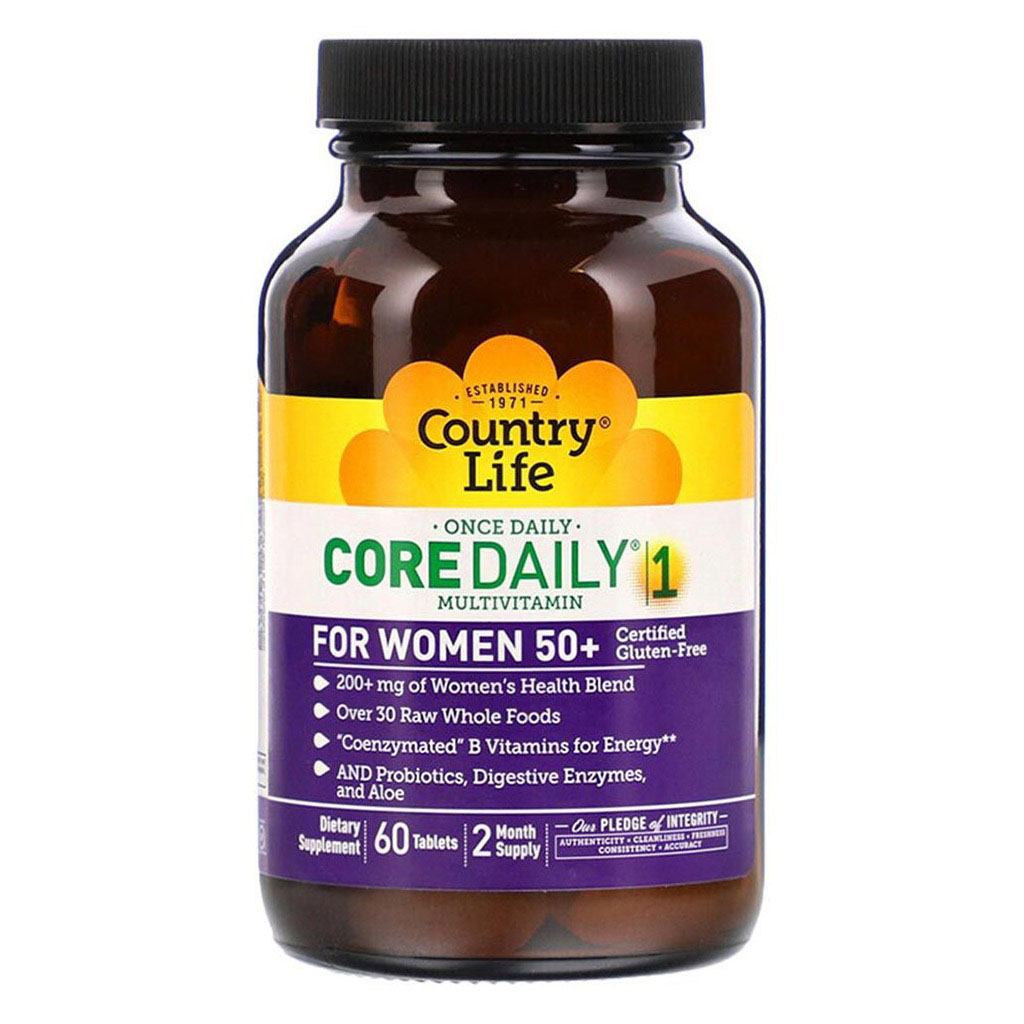 Country Life Core Daily-1 Women 50+ Years Multivitamin Supplement Tablets, Pack of 60's