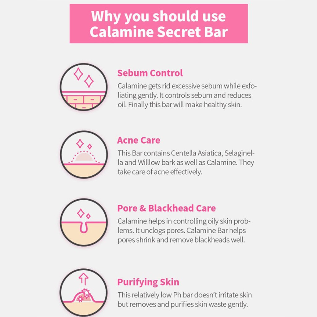 K-Secret Calamine Secret Bar For Sensitive Skin 100g