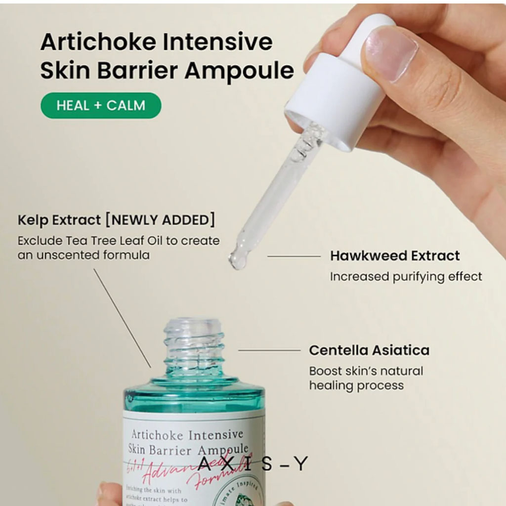 Axis-Y Artichoke Intensive Skin Barrier Heal + Calm Alcohol-Free Ampoule 30ml