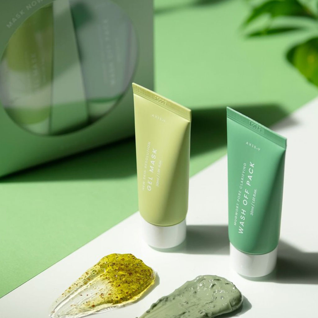 Axis-Y Mask Now Glow Later Wash Off Mask Duo Set - Gel Mask + Wash Off Pack 2*30ml