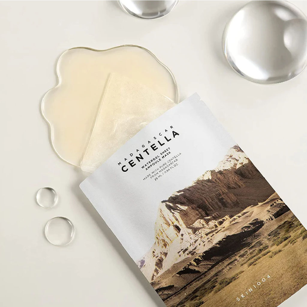 Skin1004 Madagascar Centella Watergel Sheet Ampoule Facial Mask, Pack of 25ml x 5's