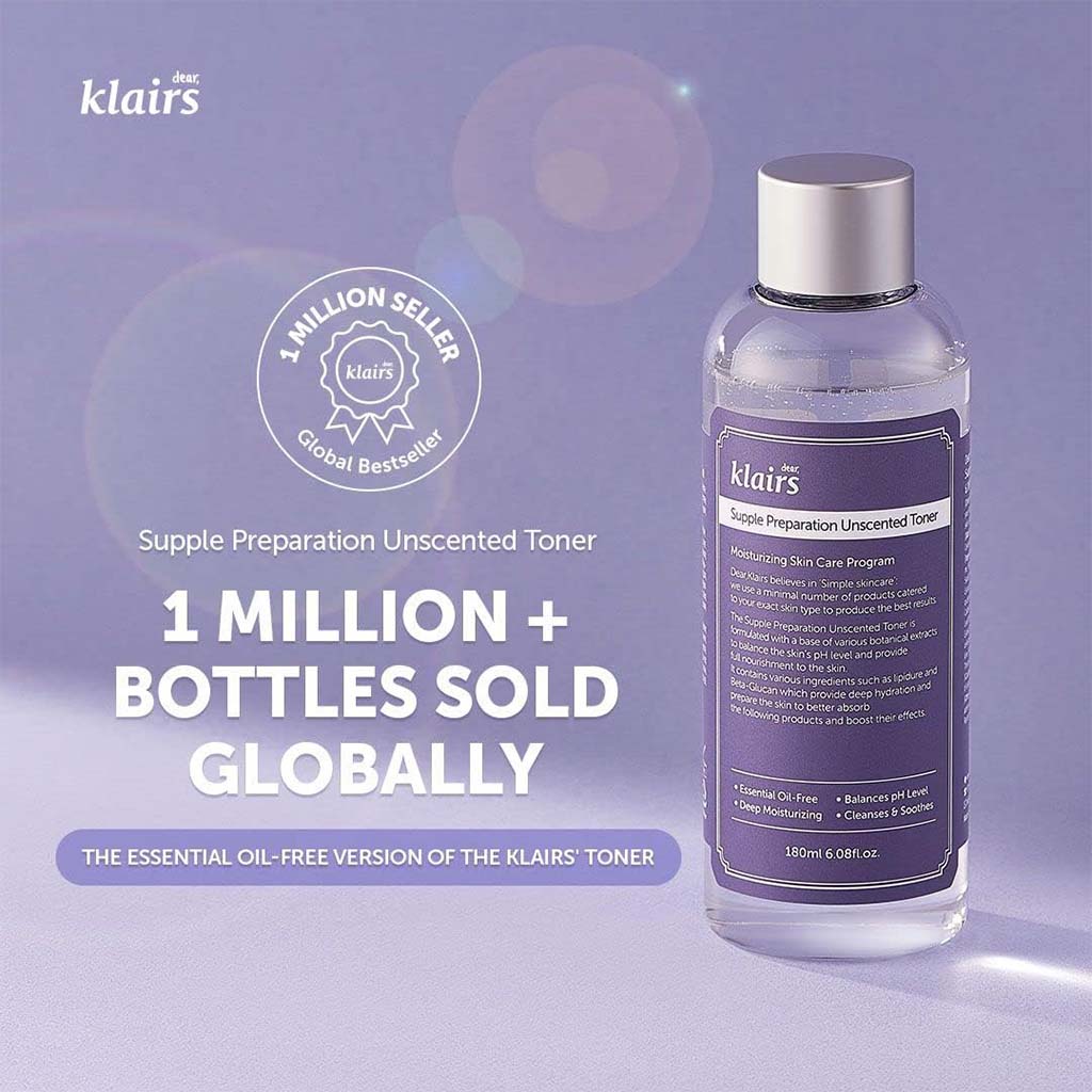 Dear Klairs Supple Preparation Unscented Moisturizing Facial Toner 180ml
