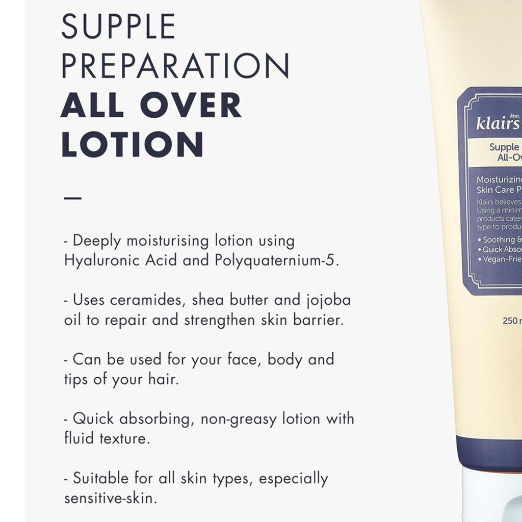 Dear Klairs Supple Preparation Moisturizing All Over Lotion 250ml