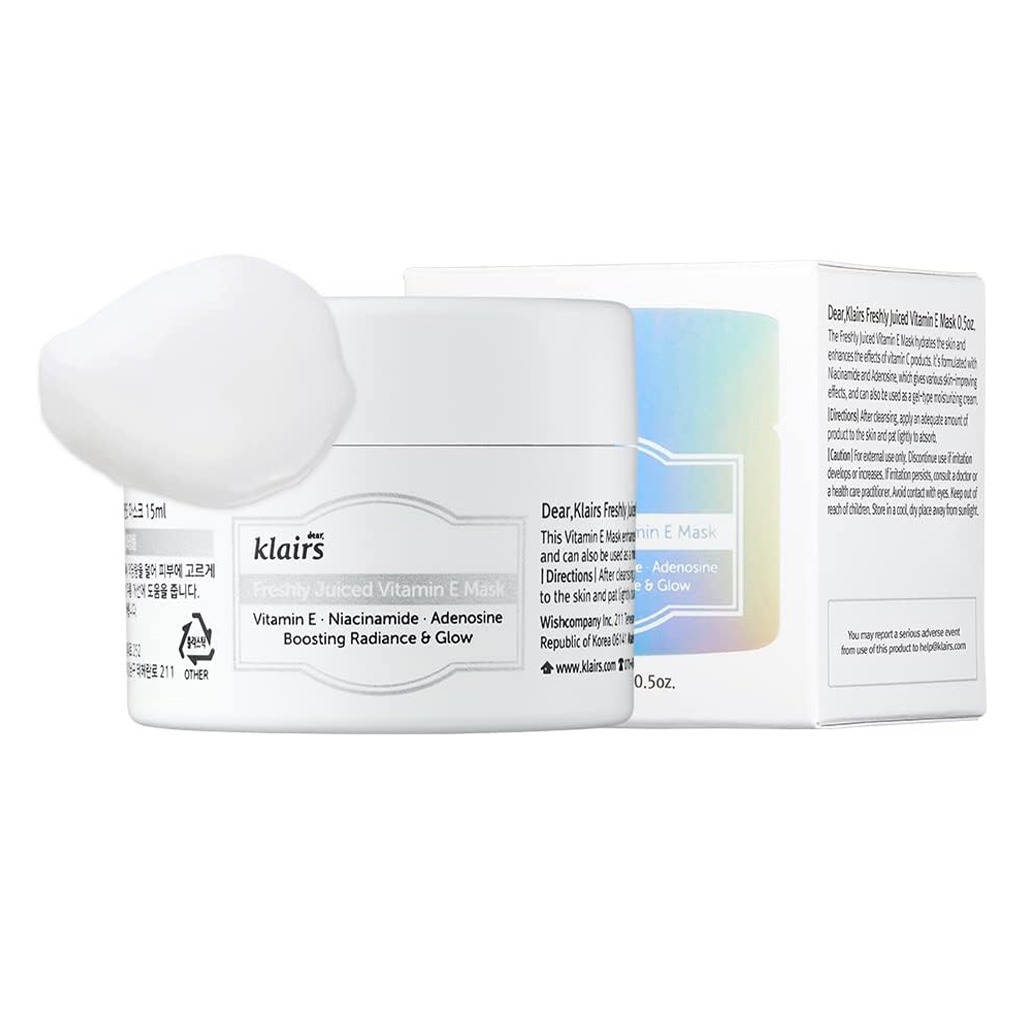 Dear Klairs Freshly Juiced Vitamin E Radiance Booster Face Mask 15ml