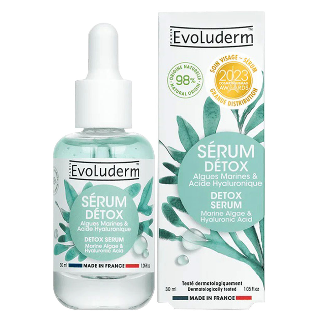 Evoluderm Detox Serum With Marine Algae & Hyaluronic Acid For Detoxifying & Hydration 30ml 