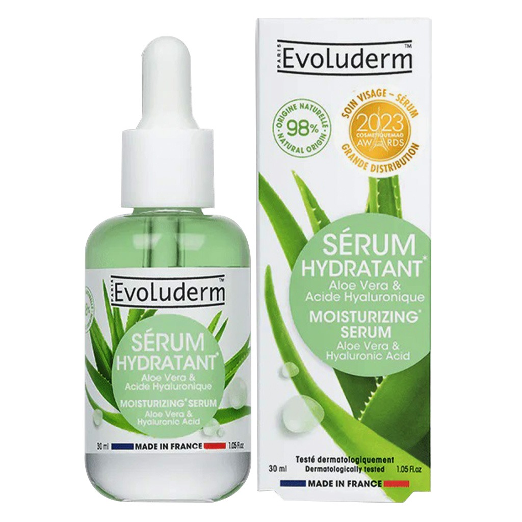 Evoluderm Moisturizing Face Serum With Aloe Vera & Hyaluronic Acid For Skin Hydration 30ml