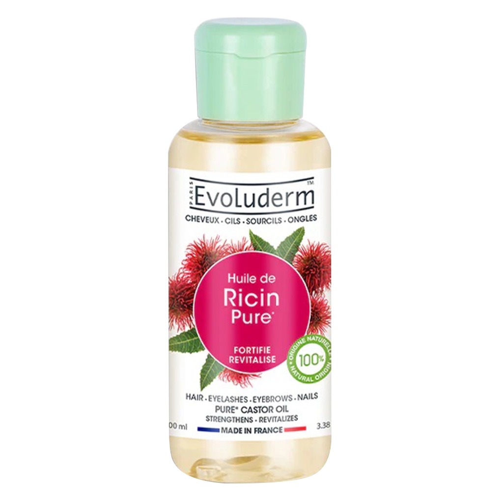 Evoluderm Ricin Pure Castor Oil For Strong & Healthy Hair 100ml 