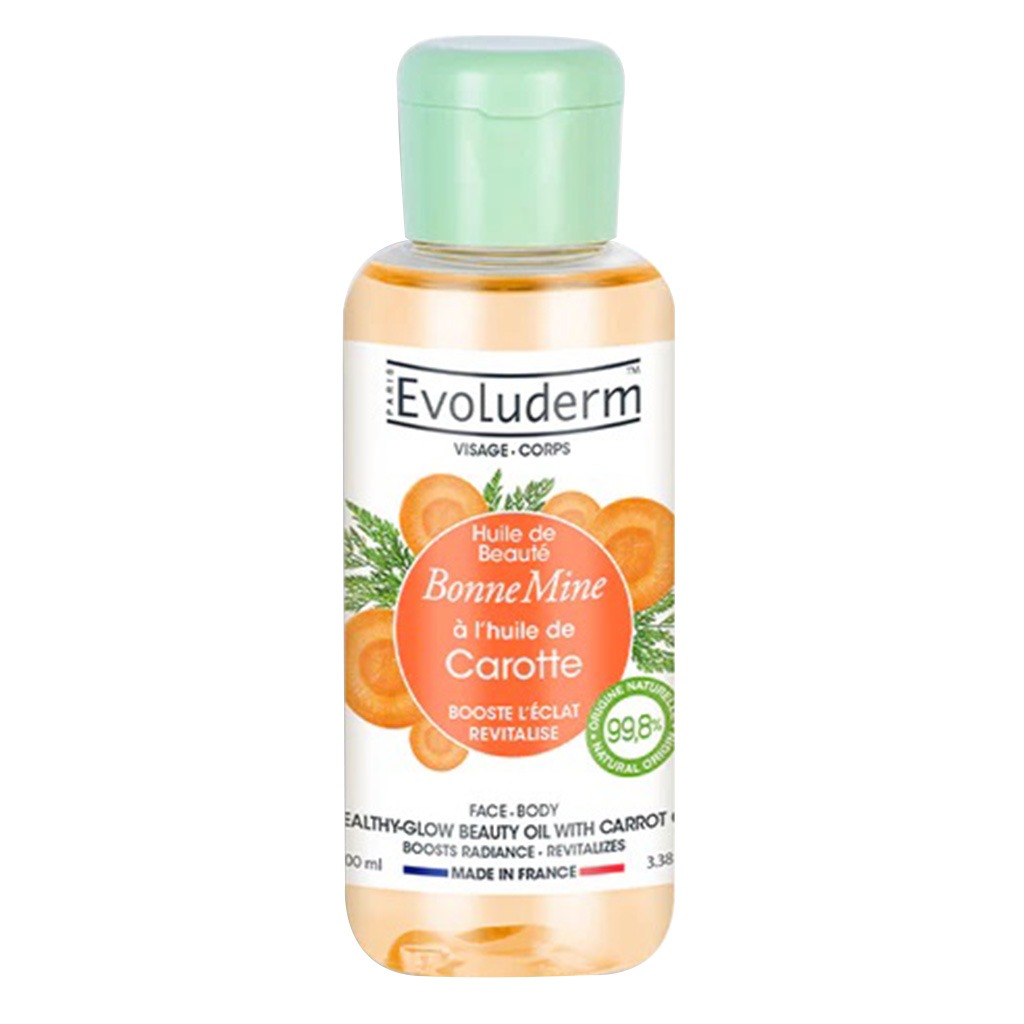 Evoluderm Healthy Glow Beauty Oil With Carrot Oil For Face & Body 100ml 